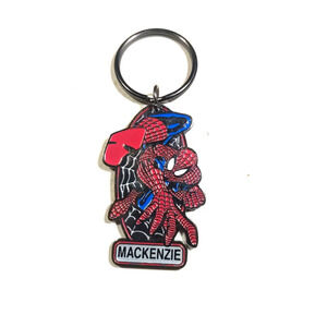 Mackenzie Spiderman Metal Keychain Red Blue Marvel Studios